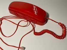 Conair Corded Wall Mount Phone RED 1980s Retro Vintage Landline TESTED, WORKS