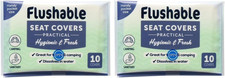Flushable Toilet Seat Cover (10 Pieces) (Pack of 2)
