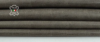 ITALIANSKINS Peau de cuir agneau imprimé serpent Taupe Marron 4+sqf 0,6 mm #Z05 - Photo 1/4