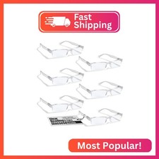 Boost Eyewear 6 Pack Reading Glasses, Clear Half Rim Frames, for Men and Women,