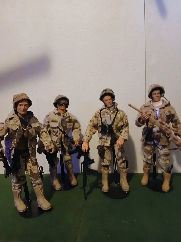 4 GI JOE's w/Tactical Camouflage Dune Buggy Vintage 24" Desert Vehicle LOT - Image 4 of 4