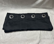 2 Rutterllow black blackout grommet curtains drapes panels 84  x 53  