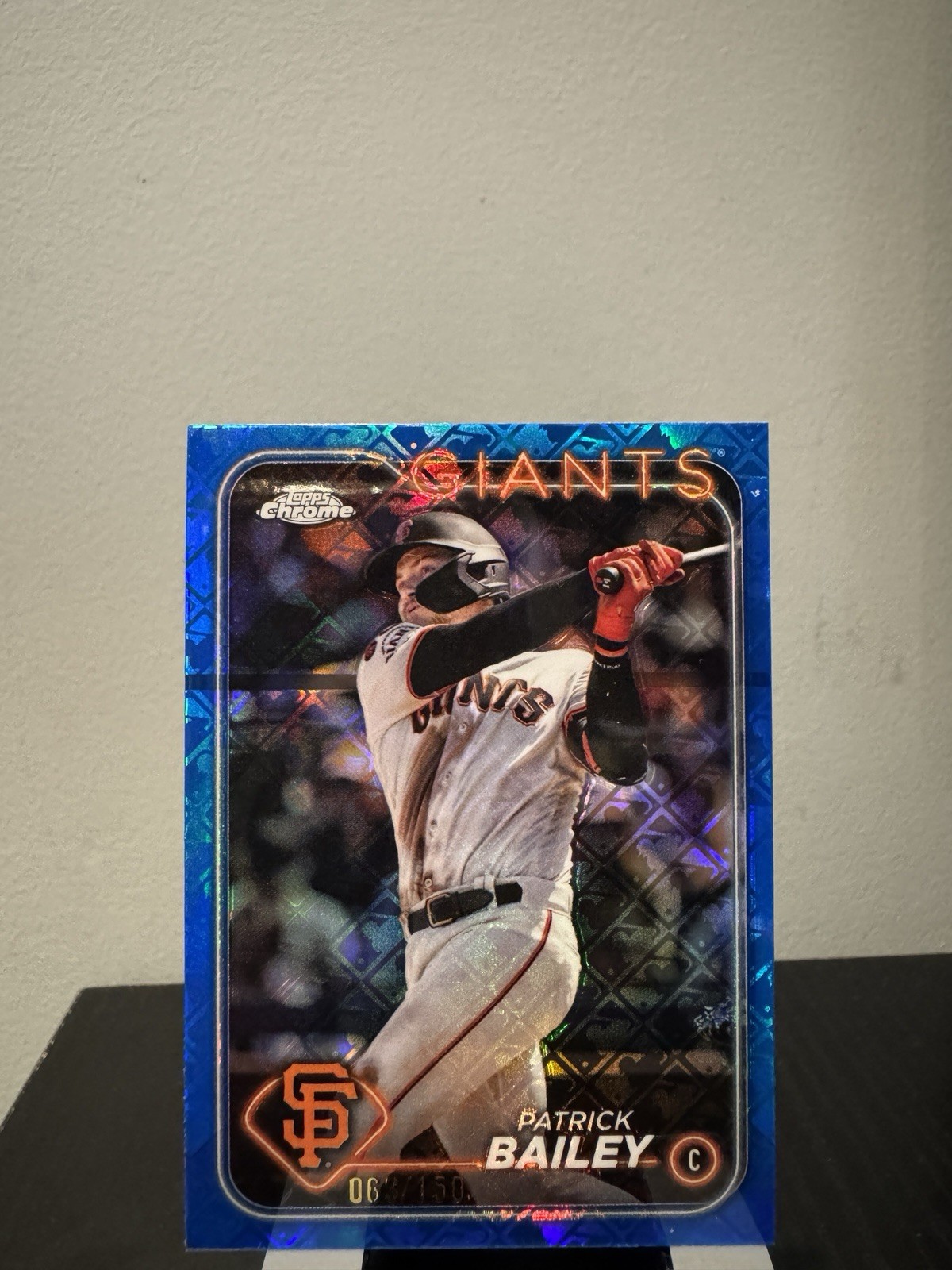 2024 Topps Chrome Logofractor Patrick Bailey Blue Refractor /150 Giants #194