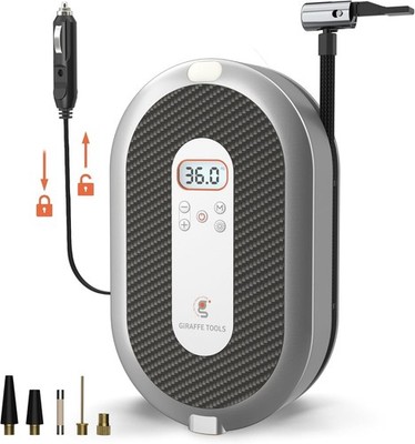 Giraffe Tools einziehbarer Auto Reifenfüller 12 V DC Kabel 150 PSI Luftkompressor