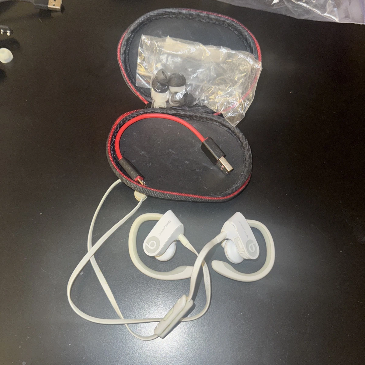25+ Beats by Dr. Dre Powerbeats 3 White Headphones for sale 