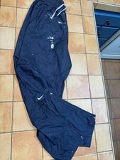 Vintage Nike Track Pants L Blue 90s Windbreaker Running Sports Distressed Paint