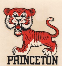 Princeton Tiger Mascot Metal Sign 12x8in Vintage Advertising Home Decor