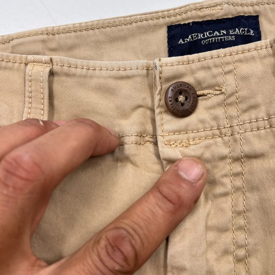 American Eagle Mens Chino Pants Size 29/32 Beige Tan Original Straight Casual - Image 3 of 4