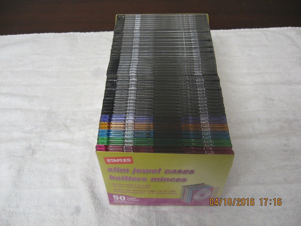 SLIM STAPLES CD JEWEL CASES 50 COUNT NEW eBay
