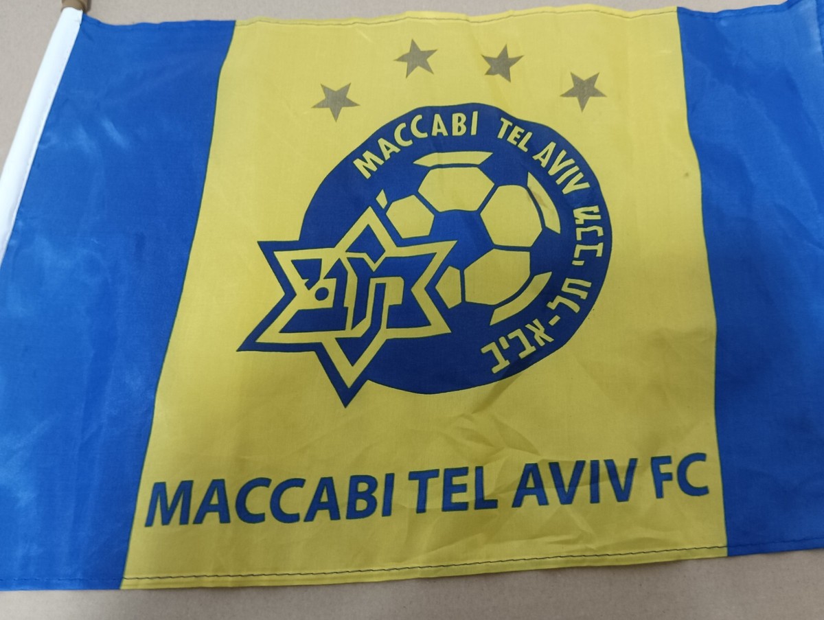 Maccabi Tel Aviv FC Team Club Israel Soccer Flag Ultra Rare