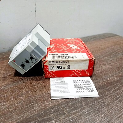 NEW OPEN BOX | CARLO GAVAZZI PMB01CM24 TIME DELAY RELAY DELAY TIME RANGE 0.1S TO