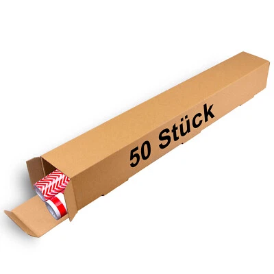 PRIOSTAHL Manguitos de envío cuadrados cajas plegables rollo de envío cajas de póster manguitos plegables 50 unidades