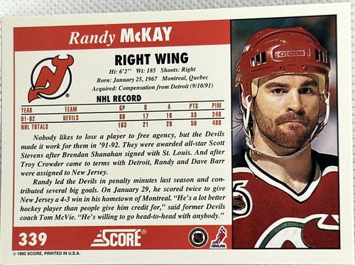 AUTOGRAPHED 1992-93 SCORE HOCKEY CARDS YOU SELECT - Picture 187 of 257