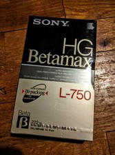 Vintage Sony HG Betamax L-750 Ultra High Grade Video Cassette Tape NEW Sealed