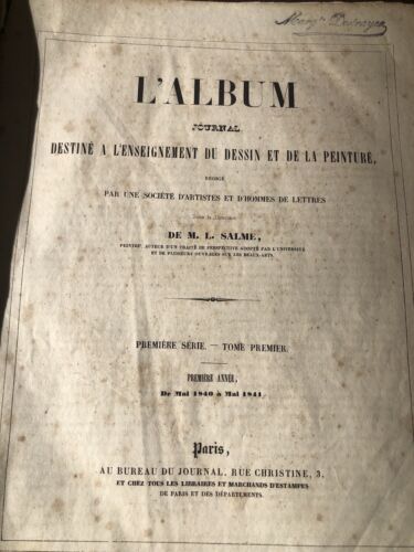Album destiné à L’enseignement Du Dessin Et De La Peinture 1840 - 1841 - Photo 1/9