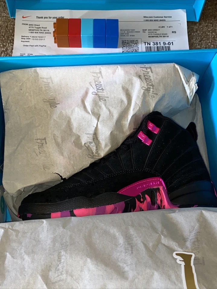 Nike AIR JORDAN XII 12 RETRO DOERNBECHER GS TALLA 3.5Y ROSA EXPLOSIÓN VIOLETA AH6988 023 Foto 4 de 4