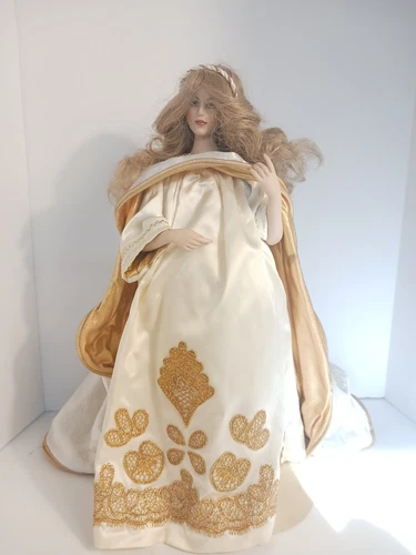 Heirloom Doll Christmas Angel Franklin 1987 Porcelain