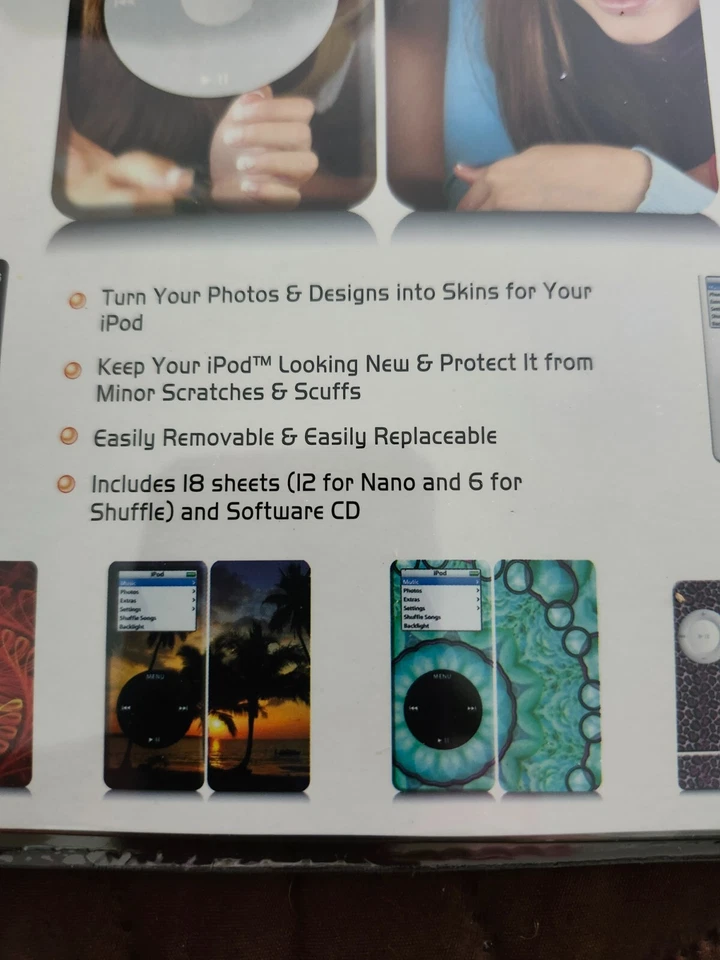 iConcepts iPod Nano Shuffle Skin Creator 18 Hojas Software Protección y ENVÍO DIARIO Foto 3 de 4