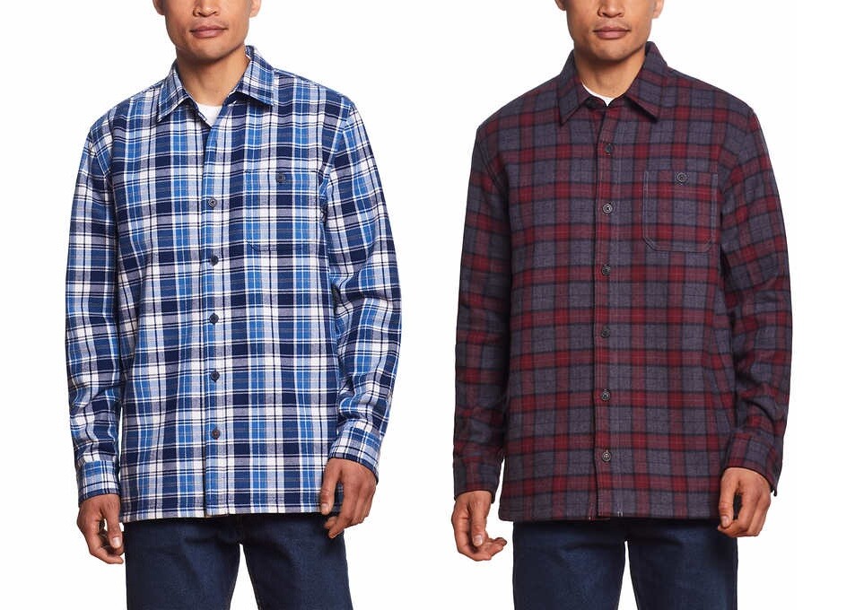 Weatherproof Vintage Men’s Fleece Lined Flannel Shirt Jacket