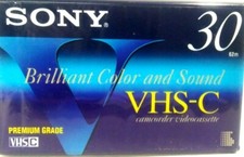 Sony 30 Minute VHS-C Premium Grade Camcorder Videocassette Tape Sealed