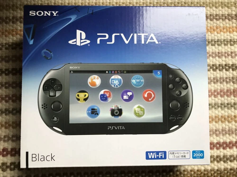 Unused Sony PlayStation (PS) Vita Wi-Fi Black PCH-2000ZA11 Japan model