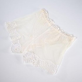 La Perla Marvel Sheer White Lace Boy Short  Lingerie Size 8