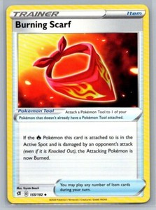 Burning Scarf 155/192 Rebel Clash Uncommon Trainer