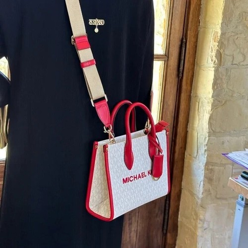 Michael Kors Mirella Brt Red Mlti SM Shopper TZ Crossbody Handbag/Wallet option - Picture 13 of 40