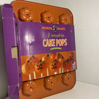 NEW Nordic Ware Thanksgiving Cake Pop Pan Makes 12 Pumpkin Shaped Pops Halloween
