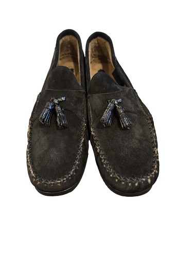 LL Bean Shoe Mens 12 Brown Moccasin Suede Shearling Lining  display picture 1