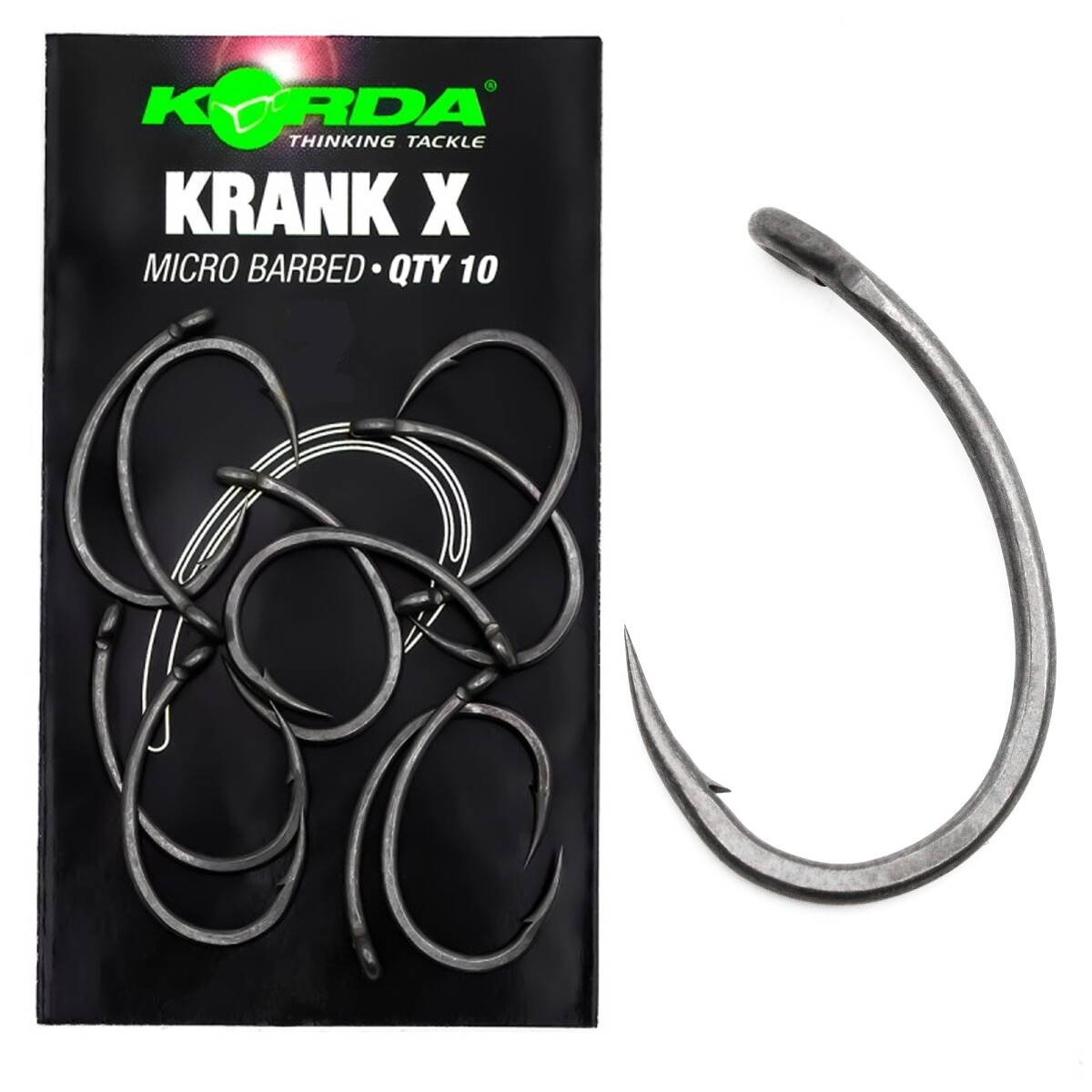 Korda Krank X Micro Barbed Size 8 Hooks Carp Fishing Super Sharp Point