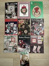 10 Vintage Christmas Craft Booklets Leaflets / Cross Stitch Patterns 1980s 90s