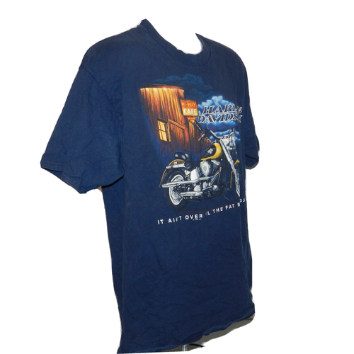 Vtg 1996 Harley Davidson Mens XL Navy Blue County Hi Way Cafe Graphic T Shirt - Picture 2 of 11