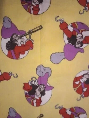 disney captian hook fun fabric flannel piece 20 x 16 inch new - Image 2 of 2
