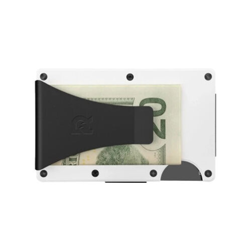 Ridge Wallet Polar White Aluminum w/ Money Clip (RW-AUWAI102151) - Picture 6 of 6