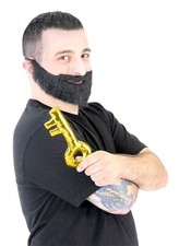 Men's DJ Key To Success Beard  Key Costume Set Fun for Halloween and Parties