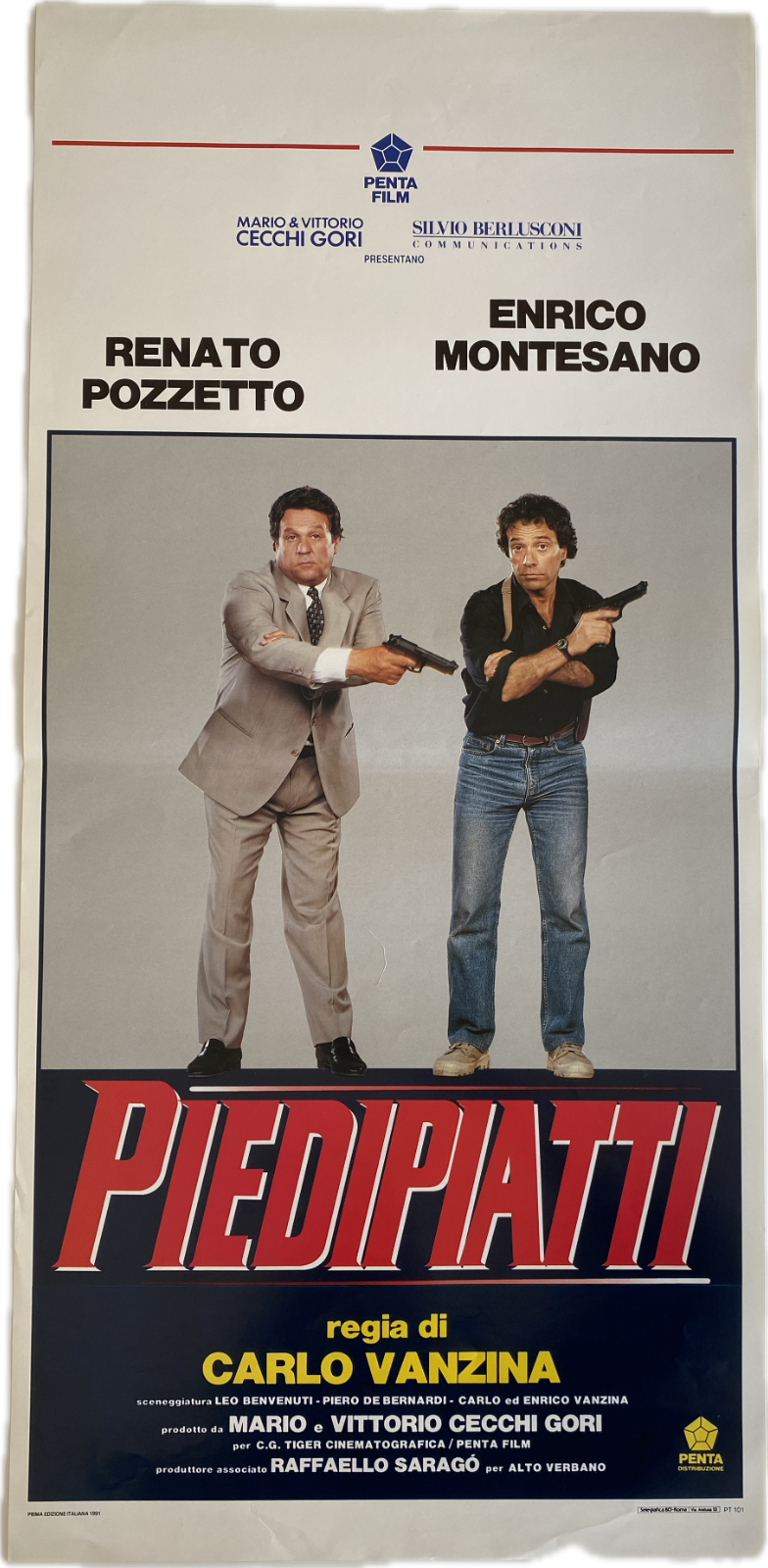 Locandina originale film Piedipiatti (1991) - Regia di Carlo Vanzina