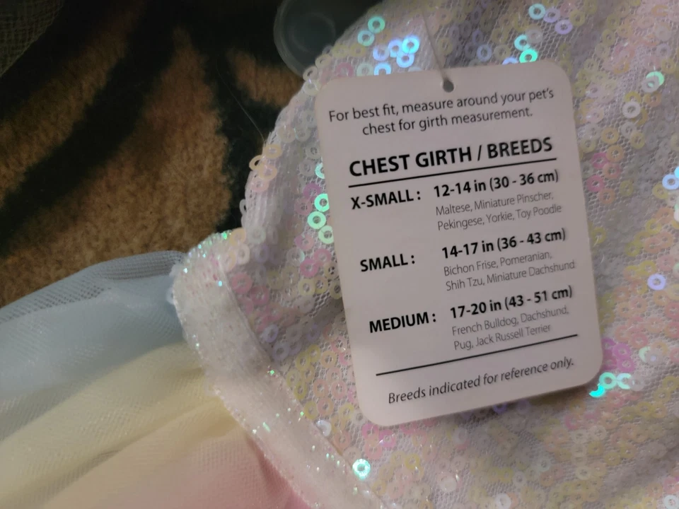 Домашних животных платье белый и пастель белый блестки собаки или кошки новый с ярлыком! ЛЕТНЯЯ РАСПРОДАЖА! - Изображение 3 из 3