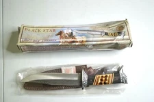 Chipaway Classics Black Star Knife Genuine Bone Handle 12"