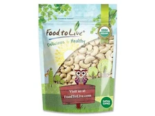 Organic Whole Large Cashews,W240 - Non-GMO, Kosher, Raw, Vegan - by Food To Live