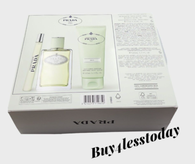 LES INFUSIONS DE PRADA IRIS BY PRADA 3pc set EDP 3.3OZ + B/L 3.3oz