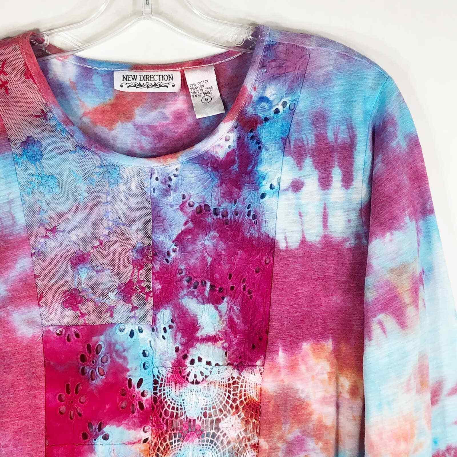 Patchwork Paradise New Directions Medium Top Tie … - image 3