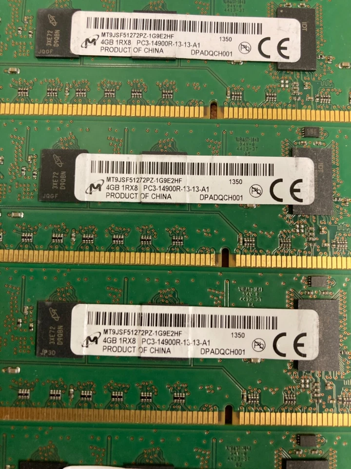 Micron 4GB PC3-14900R-13-13-A1  Memory - MT9JSF51272PZ-1G9E2HF - Image 3 of 4