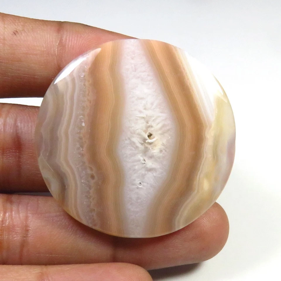 Peach Onyx Geode Cabochon Loose 84Cts Natural Onyx Agate Gemstone 38mm OND-1319 - Image 2 of 4