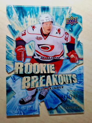 2010-11 Upper Deck Series 2 Rookie Breakouts /100 Jeff Skinner #RB8 Die-Cut RC