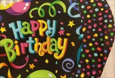 Adult reversible happy birthday words and dots mask