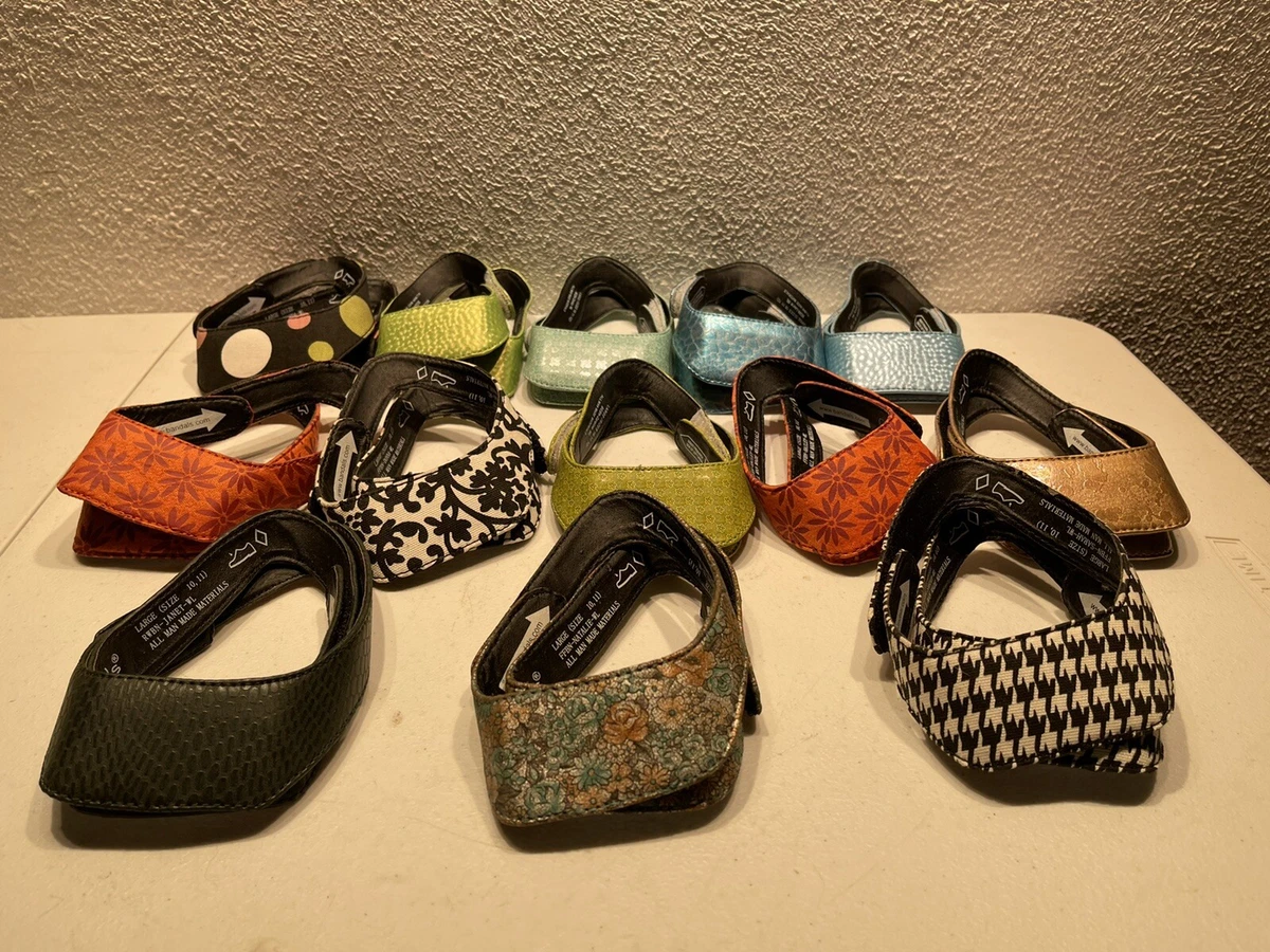 Lot of 13 Bandals Womens Sandal Flip Flops Straps Bands Large Size 10 11 12 BA