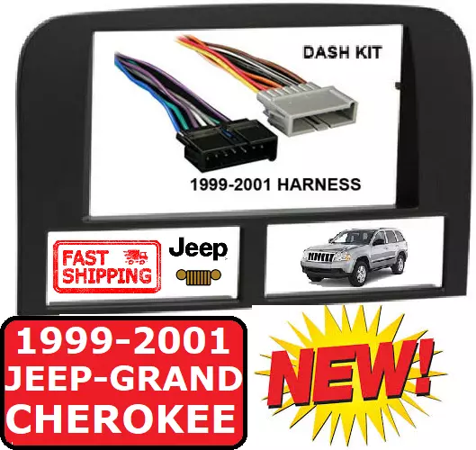 1999 jeep grand cherokee clearance double din dash kit