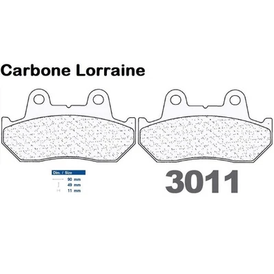 Plaquettes Carbone Lorraine de frein avant pour Sym 110 Bullet 1993 - Photo 1/3