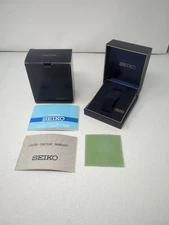 Vintage Seiko Watch Dark Blue Box Display Box Case Inserts Only Manual  Warranty